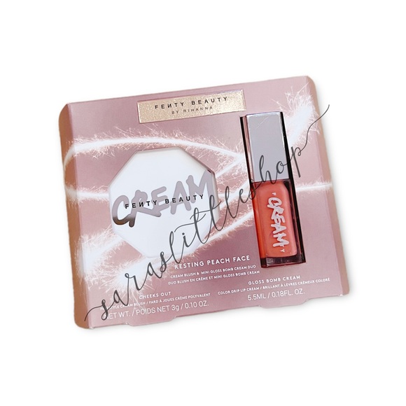 **SOLD** FENTY BEAUTY RESTING PEACH FACE CREAM BLUSH & MINI GLOSS BOMB CREAM DUO - Picture 5 of 5